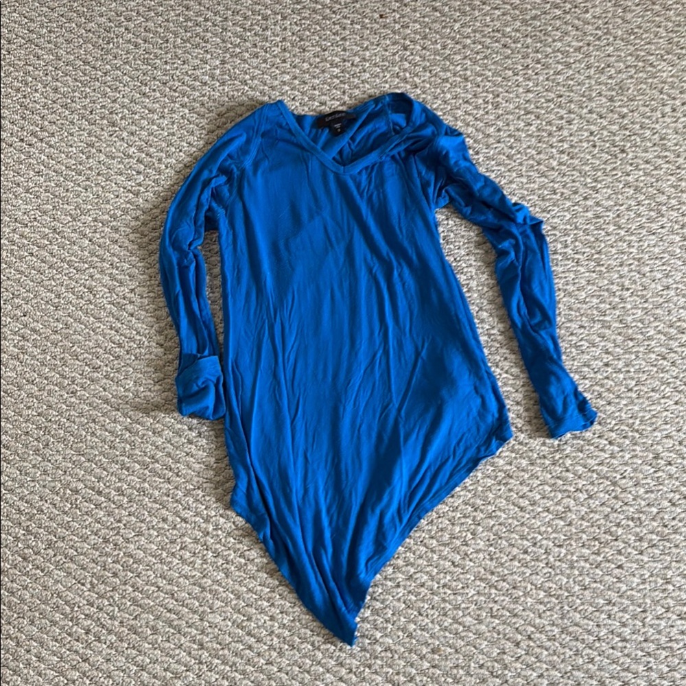 Karen Kane Blue Asymmetrical Bodysuit Chemise